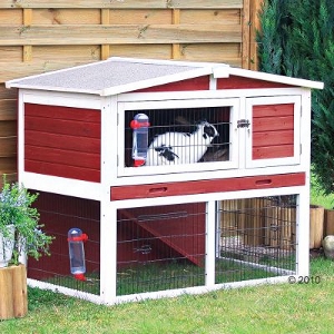 Large Rabbit Hutch Trixie Natura Red and White