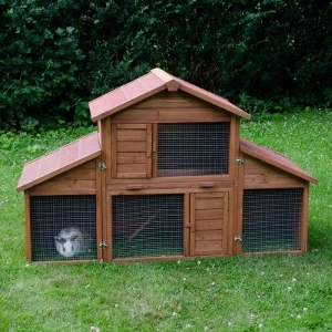 Outdoor Rabbit Hutch Castle With Run